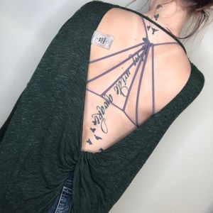 Free People Knit Open Back Sweater size S